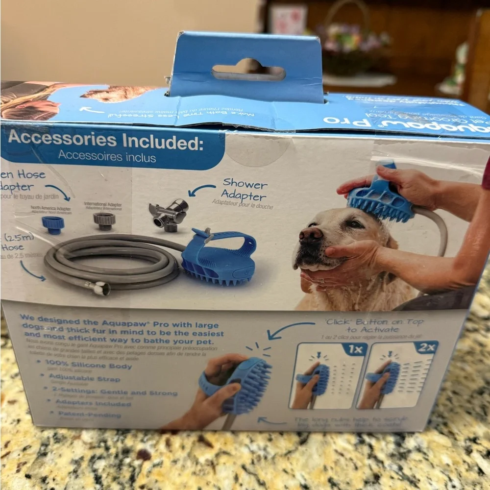 AquaPaw Pro Pet Grooming Tool - Blue